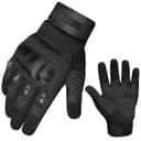 WFX Motorcycle Gloves for Men and Women Hard Knuckle Full Finger Touchscreen Motorbike Gloves for Bike Riding (BLACK, L) - 1