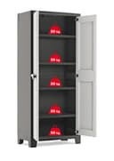 Keter Titan High Indoor Garage Utility Multi purpose Cabinet - Black-Grey - 2