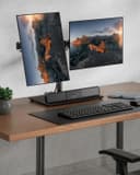 ErGear Dual Monitor Stand for 13"- 32" Screen, Freestanding Dual Monitor Arm Desk Mount with Sturdy Base, Adjustable Double Stand Hold 8KG/Arm Gaming - 7