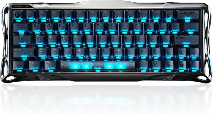 GravaStar Mercury V60 Pro 60% Hall Effect Gaming Keyboard, Magnetic Switch Keyboard, RT 0.005mm, 8K Polling Rate, Rapid Trigger, CNC Aluminum Mechanical Keyboard with RGB, Web-Driver (Gunmetal Smoke) - 1