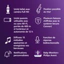 AVENT Philips babyphone Video connecté avec Wi-FI, caméra HD de Haute qualité, Vision Nocturne Infrarouge, détection des Pleurs, Audio bidirectionnel, 12 Heures d'autonomie en Mode éco, SCD951/26 - 7