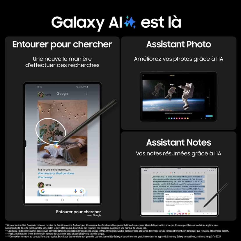 Samsung Galaxy Tab S9+ SM-X810N Qualcomm Snapdragon 8 Gen 2 12GB RAM 512GB Storage 12.4 inch Wi-Fi Android 13 Graphite Tablet - RFB-SM-X810NZAEEUB - 3