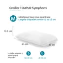 TEMPUR Symphony Ergonomic Neck Support Pillow for Back and Side Sleepers, Size M - 43 x 63 x 12.5 cm - 2