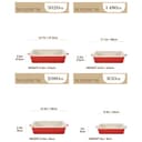MALACASA Série BAKE, Lot de 4 Plats à Gratin en Céramique avec Poignées, Plats Rectangulaires en Porcelaine Rouge, 3020ml, 2080ml, 1480ml, 850ml, Passe au Lave-vaisselle, Idéaux pour Cuisson et Gratin - 2
