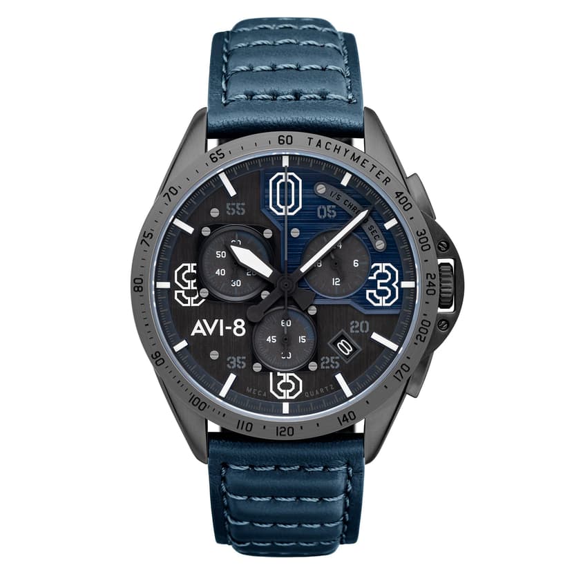 AVI-8 Men's 43mm P-51 Mustang Blakeslee Chronograph D-Day… - 1