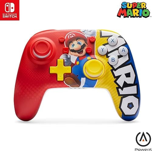 Manette sans fil améliorée PowerA Nano pour Nintendo Switch, modèle OLED et Switch Lite, accessoire de jeu, manette de jeu, manette gaming, manette Bluetooth, sous licence officielle - Mario Victory
