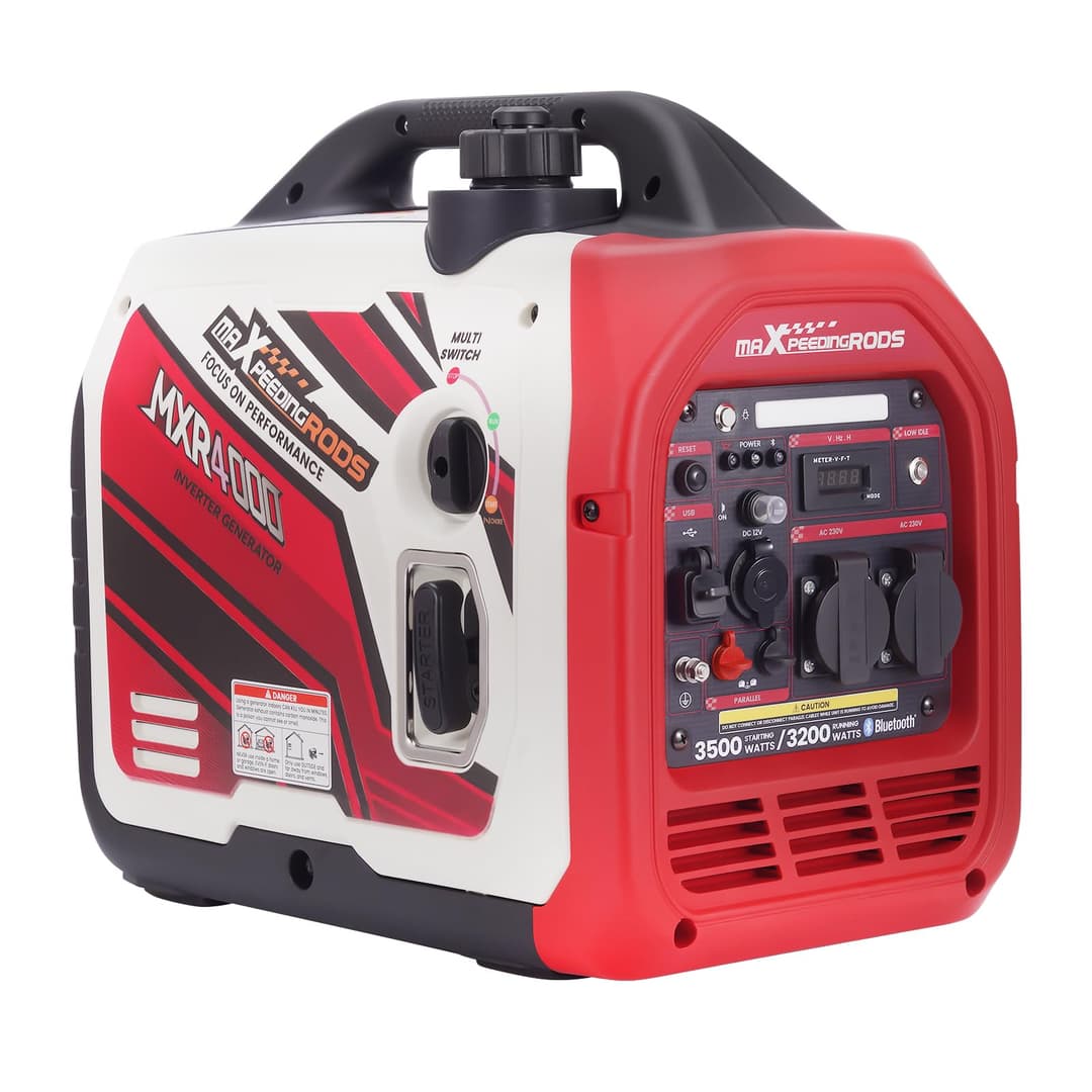 maXpeedingrods Groupe électrogène onduleur 3500 W avec surveillance à distance des données via application Bluetooth®, compatible avec camping-car, camping en plein air, sauvegarde pour la maison
