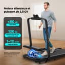 Mobvoi 6% Incline Smart AI Foldable Treadmill Walking Pad Speaker TicSports APP 12 KMH 120 KG Portable Compact Treadmills for Home Office Under Desk Treadmill with LED Display Remote Control - 4