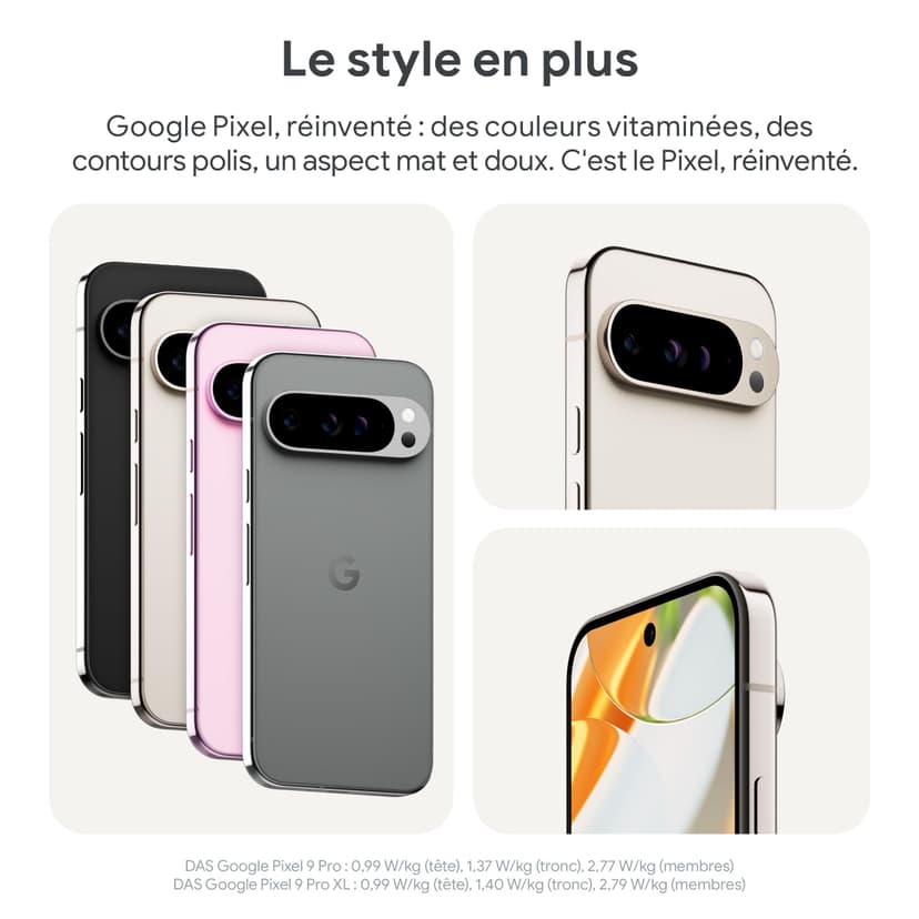 Google Pixel 9 Pro – Smartphone Android débloqué avec Gemini, Triple Appareil Photo arrière, 24 Heures d'autonomie et écran Super Actua 6,3 Pouces – Vert Sauge, 128GB - 6