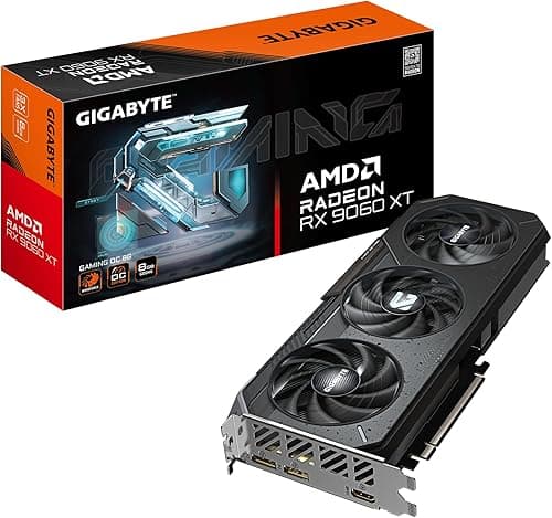 Gigabyte Radeon RX 9060 XT GAMING OC 8G Graphics Card - 8GB GDDR6, 128bit, PCI-E 5.0, 3320 MHz Core Clock, 2 x DisplayPort, 1 x HDMI, GV-R9060XTGAMING OC-8GD