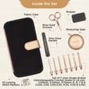 KnitPro Oasis Interchangeable Crochet Hook Starter Set with Wooden Handle - for Both Beginner and Experienced Crocheters - 1 Set, Rose Gold, 2.00-5.00mm - 2
