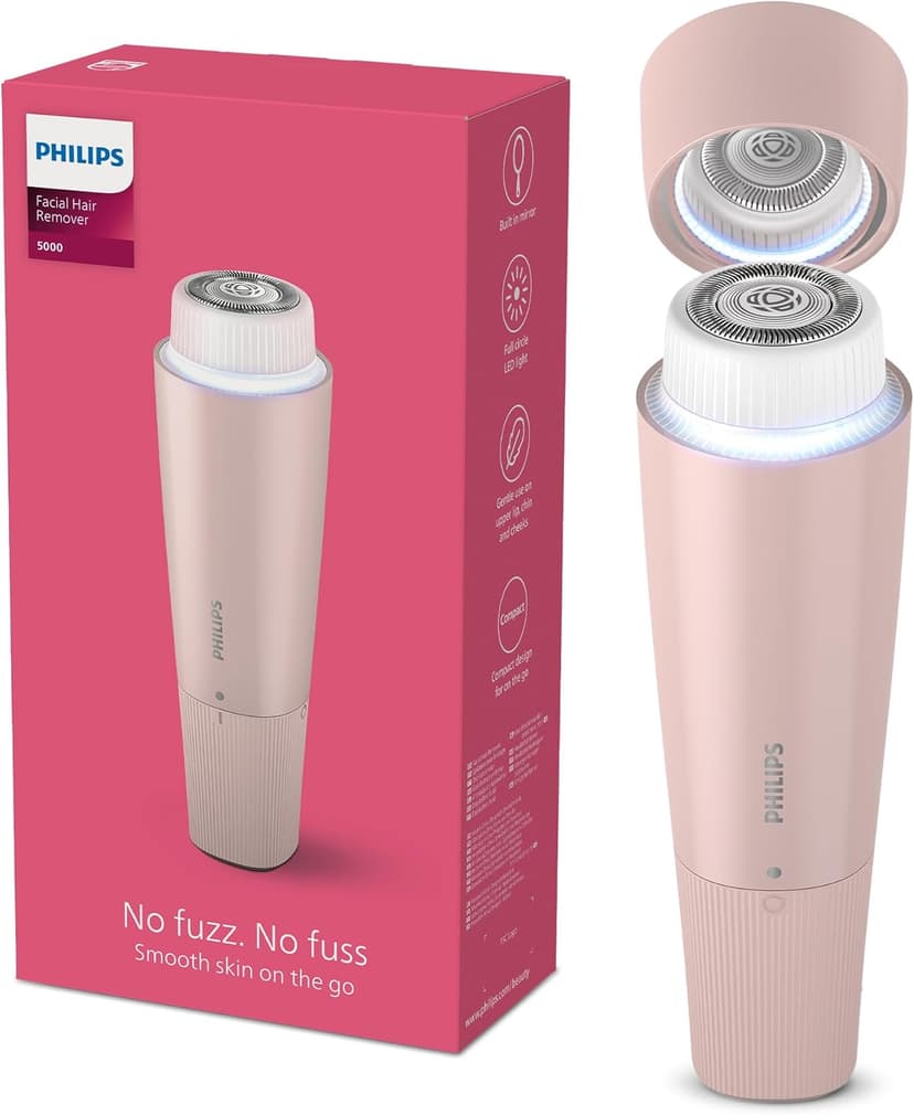 Philips Series 5000 - épilateur visage, épilateur individuel pour femme, sans fil et compact, avec tête hypoallergénique, épilation douce et rapide du visage, retouches faciles, modèle BRR454/00 - 1