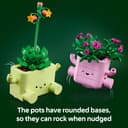LEGO Botanicals Rocking Plants - Artificial Flowers Set - incl. 2 Faux Plants & 2 Pastel Coloured Pots for Bedroom Decor - DIY Gift Idea for 9+ Year Old Girls & Adults - 11506 - 6