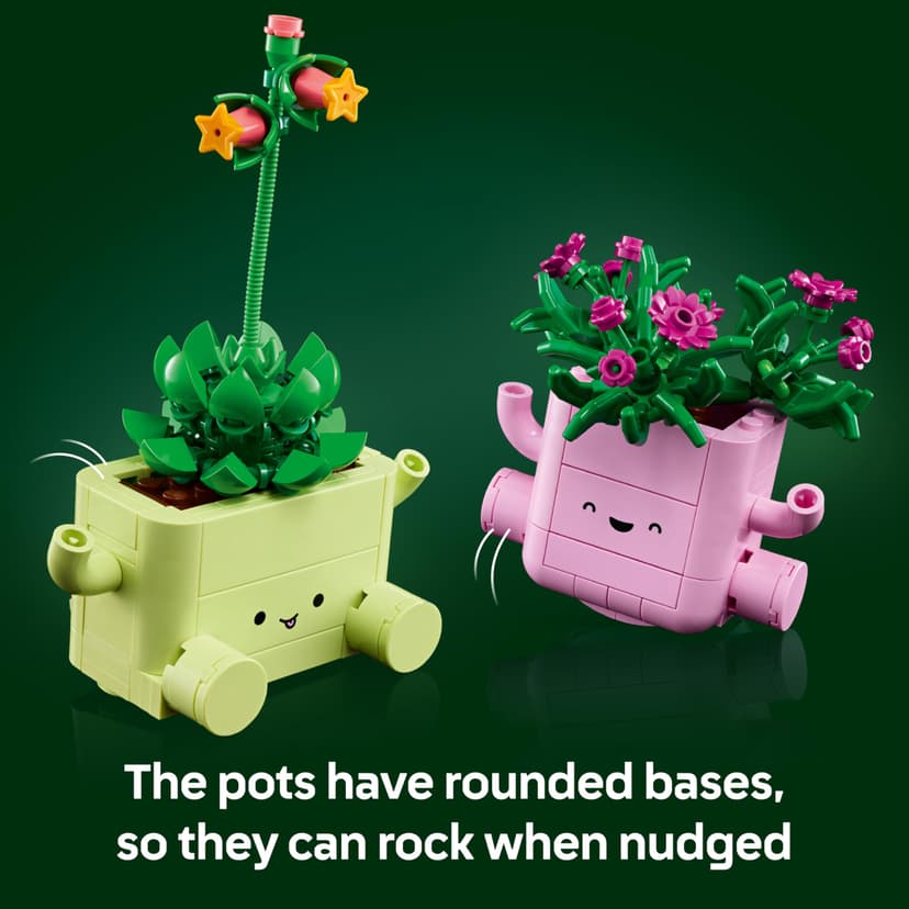 LEGO Botanicals Rocking Plants - Artificial Flowers Set - incl. 2 Faux Plants & 2 Pastel Coloured Pots for Bedroom Decor - DIY Gift Idea for 9+ Year Old Girls & Adults - 11506 - 6
