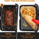 Pack of 150 Air-Fryer Liners Baking Paper for Hot Air Fryer Ninja AF500EU AF500EUCP, Cecotec 9000, 100 Pieces Rectangular for 5.2L, 50 Pieces for 10.4L & 10L Various Two Sizes Air Fryers - 4