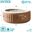Intex Pure Spa Sahara 6 Places 28428EX Beige - 8