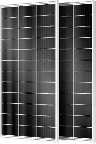 400 W Monocrystalline Solar Panel, PV Module for 12 V Batteries, N-Type, 2 x 200 Watt, Solar Panel for Motorhome, Roof Holder, Boat