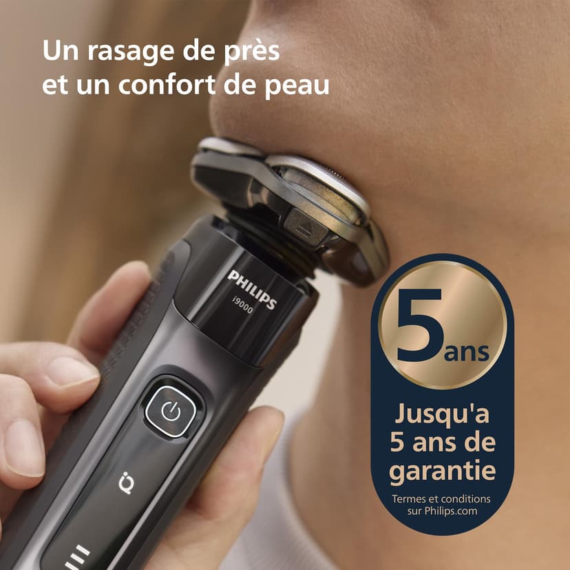Philips Rasoir i9000, Rasoir électrique sec et humide, Noir encre, Avec technologie Skin IQ, Système Triple Lift & Cut, Lame Dual SteelPrecision rotative à 360°, Modèle X9000/10 - 2
