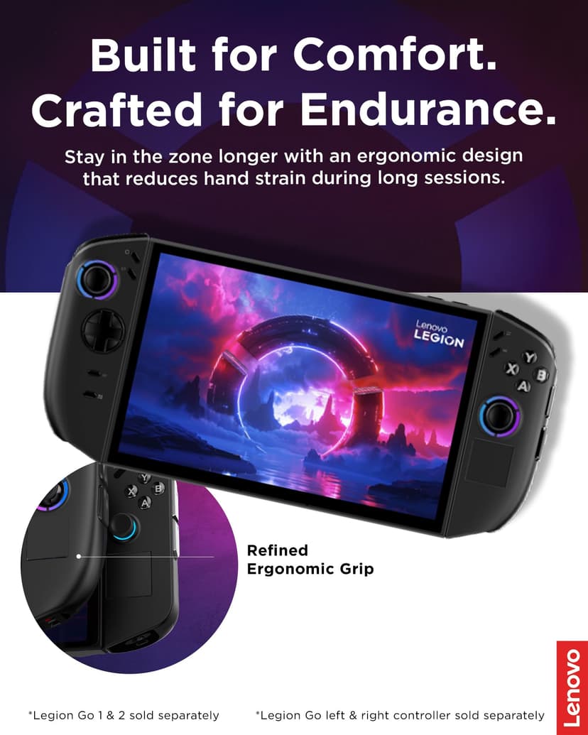 Lenovo Legion Go 2 Right Controller, Works with Legion Go 1 & 2, Hall Effect Joystick and Triggers, 10m Range, Black - 4