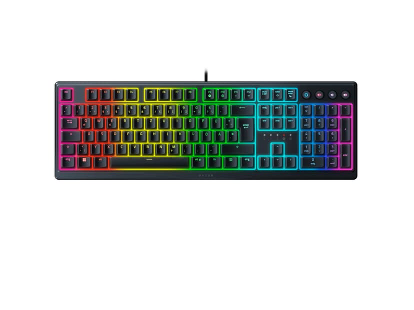 Razer Ornata V3 - Flat Mecha Membrane Keyboard with Razer Chroma RGB (Media Keys, Fully Programmable) QWERTZ | DE Layout, Black - 1
