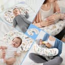 KBIBCK Nursing Pillow, Nursing Pillow Cover Made of 100% Cotton, Ergonomic Nursing Pillow, Small, Small Nursing Pillow (Cute Animals) - 7