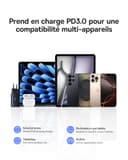 Baseus Picogo Chargeur USB C 67W pour iPhone 17, Mini Adaptateur Secteur USB C à 3 Ports, Rapide GaN Charger PD avec PPS, Compatible avec iPhone 16-8, MacBook, iPad, Ordinateur Portable, Galaxy - 7