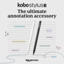Kobo Stylus 2 | White | Mark Up, Write Notes and Make Highlights | Rechargeable via USB-C |Compatible with 7" Libra Colour eReader & Kobo Sage eReader - 7