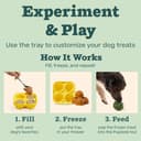 WOOF Pupsicle and Treat Tray - Long-Lasting Fillable Treat Toy and Silicone Molds for Dogs - Reusable, Dishwasher Safe - For Large Dogs 25-75 lbs - 5