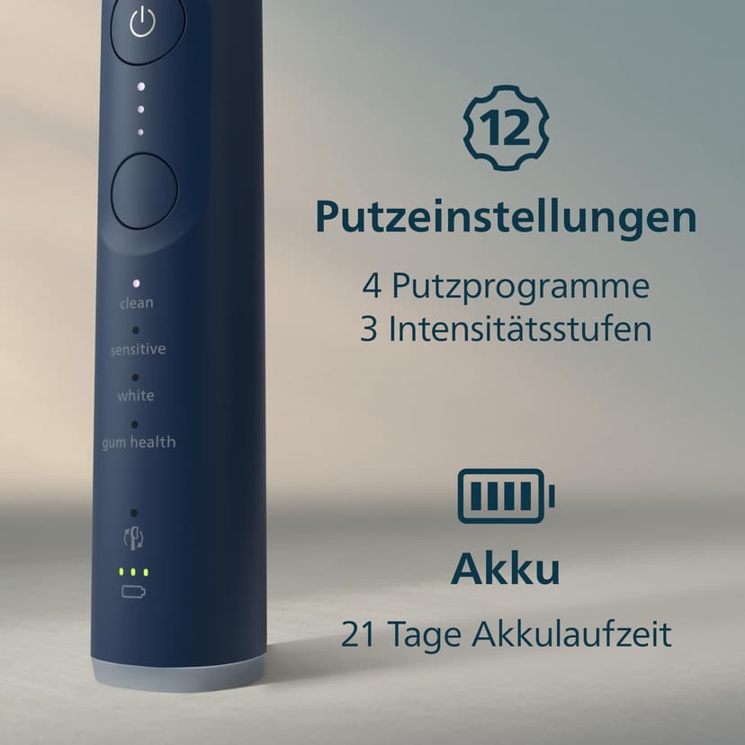 Philips Sonicare 7100 - Brosse à dents électrique sonique avec application, 4 modes de brossage,3 niveaux d'intensité, Alerte de pression, EasyStart, SmarTimer, Bleu, HX7423/01 [Nouvelle technologie] - 7