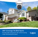 Tapo C530WS 360° Outdoor Surveillance Camera, 3K 5MP, Starlight Colour Night Vision, AI Detection, Motion Tracking, WiFi or Ethernet, MicroSD Card up to 512GB - 4