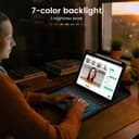 OYEEICE Keyboard Case for iPad 10th Generation 10.9" 2022, 7 Color Backlit Wireless Detachable Keyboard for iPad A16 11th Gen 2025 with Pen Holder (Black, Classic Style) - 7