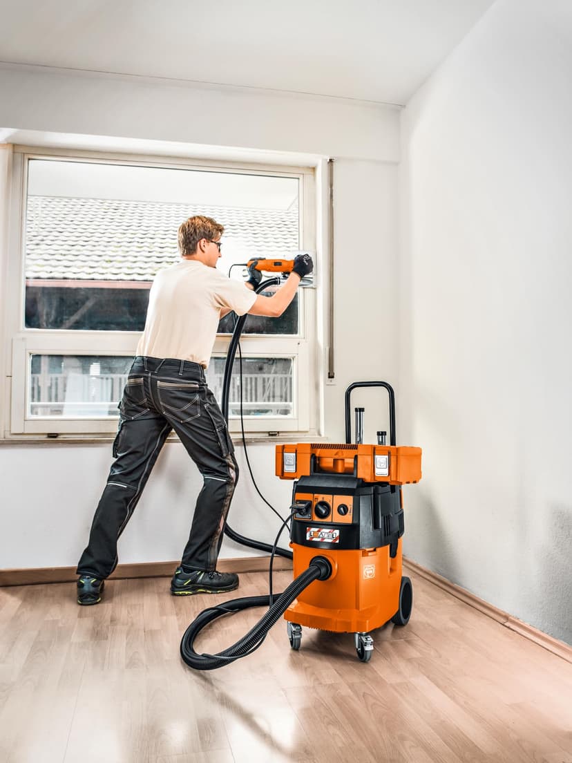FEIN Dustex 35 MX AC 92032060000 Wet Vacuum Cleaner/Dry Vacuum Cleaner with Integrated Socket, 7.5 m Power Cable, 4 m Suction Hose and 35 Litre Container | 1380 W, 254 mbar - 3