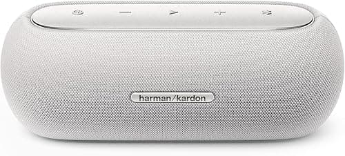 Harman Kardon Luna, Enceinte portable Bluetooth, autonomie de 12 h, étanche à l'eau et à la poussière IP67, son et basses puissantes, Gris