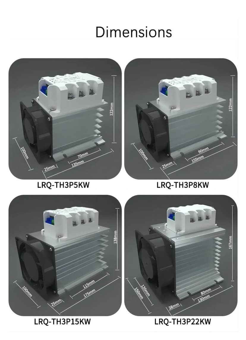 PMZZHUPVR Three/Single Phase Motor Soft Starter Slow Start Module Solid State Relay Decompression And Step-Down Controller(Single 4KW Module) - 4