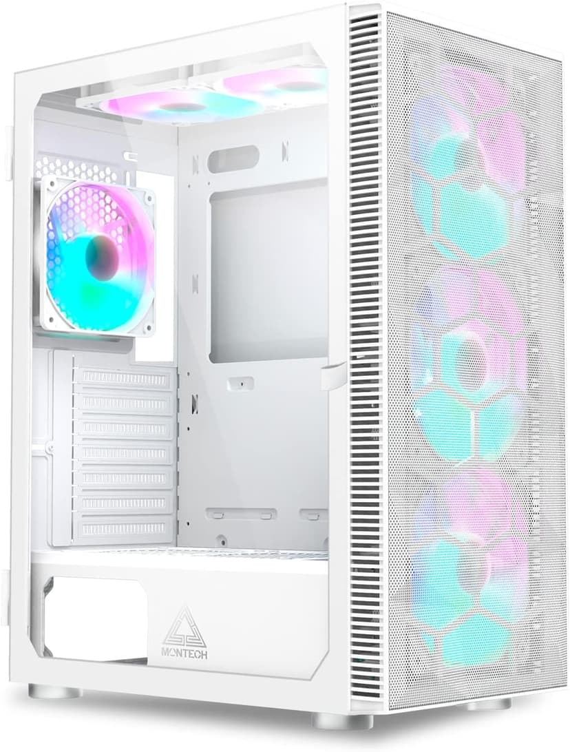 Montech X3 Mesh Midi-Tower, DRGB, Tempered Glass -weiß - 1