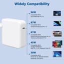 LTBSTOYE Chargeur 100 W Compatible avec Mac Book Air 13/15 Pouces, Pro 14/13/12 Pouces 2022-2018, iPad Pro, Compatible avec Lenovo, HP, Samsung, Dell, ASUS et Tous Les appareils USB-C - 3