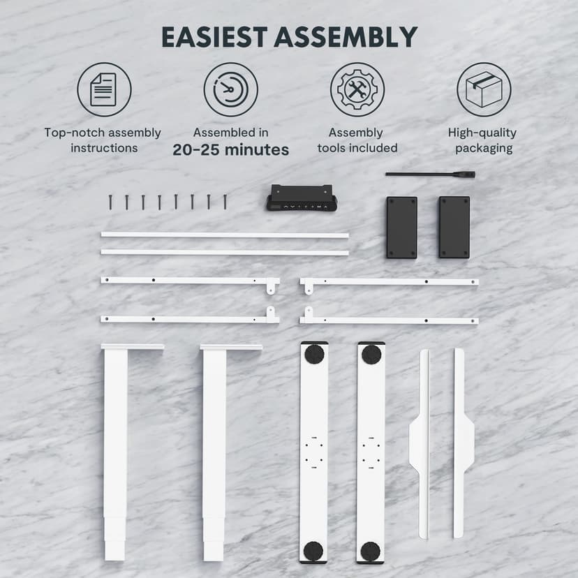 FLEXISPOT EC5B Electric Standing Desk with 3 Columns 2 Motors Height Adjustable Standing Desk Frame, Memory Control Panel, Load 100 kg, Black - 8