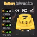 2Pcs Remplacement pour DeWalt Batterie 18V 5.0Ah DCB182 DCB180 DCB184 DCB200 DCB182 DCB181 DCB201 Outil Batterie Goodexo(Jaune Vert) - 4