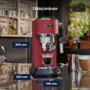 De'Longhi Dedica Style EC685R Traditional Pump Espresso Machine - Red - 9