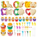 CIMOYBAI Set of 48 Cookie Cutters, Bread & Vegetable Kids, Sandwich Cutter Kit, Bento Accessories for Sushi, Fruit, Cakes, Biscuits - 1