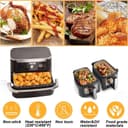 Pack of 150 Air-Fryer Liners Baking Paper for Hot Air Fryer Ninja AF500EU AF500EUCP, Cecotec 9000, 100 Pieces Rectangular for 5.2L, 50 Pieces for 10.4L & 10L Various Two Sizes Air Fryers - 3