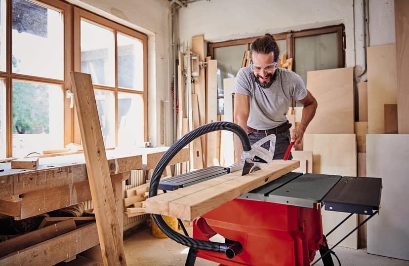 Einhell Table Saw with Stand 2000W, Saw Blade with Height/Angle Adjustment Facility, Parallel Stop, Angle Stop +/- 60°, Metal Base Frame TC-TS 2025/2 U - 2