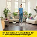 Kärcher Nettoyeur Vapeur SC 3 Deluxe, Pression Vapeur : 3,5 bar, Préchauffage : 30 s, Puissance : 1 900 W, Surface : 75 m², Réservoir : 1 l, avec Kit de Nettoyage de Sol, Buses et Brosse Ronde - 5