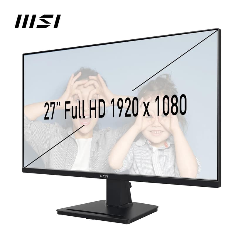 MSI Pro MP275 écran bureautique 27" Full HD - Dalle IPS 1920 x 1080, 100 Hz, écran respectueux des Yeux, Haut-parleurs intégrés, inclinable - HDMI 1.4b, D-Sub (VGA) - 2