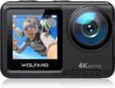 WOLFANG 4K 60FPS Caméra Sport GA400, 20MP WiFi 8M Corps Etanche Action Camera, 40M Sous-Marine Ultra HD 170 °Grand Angle, Sac à Main, EIS, Télécommande 2x1350mAhBatteries et Kit d'accessoires - 1