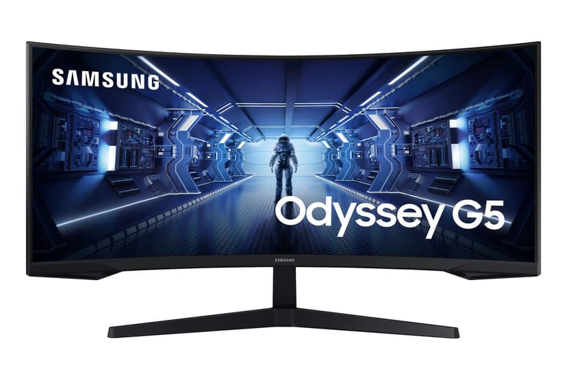 SAMSUNG ODYSSEY G5 34'' Ecran PC Gaming Incurvé 1000R, Dalle VA 34", Résolution UHD ultra-large (3440x1440), 165Hz, 1ms, Noir - 1