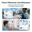 UGREEN FineTrack Duo (4 Pack) for iOS & Android, USB-C Rechargeable Tracker Compatible with Apple Find My and Google Find Hub, Keys Finder and Item Locator for Wallet, Backpack, Luggage and More - 4