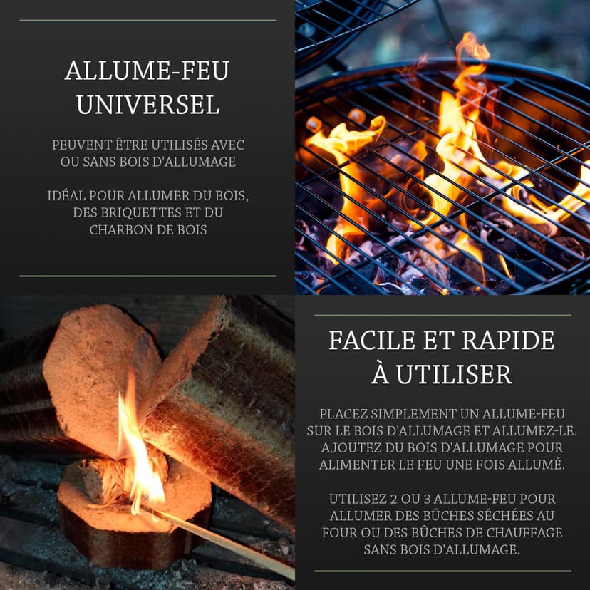 Log Barn Allume-feu Naturel - Boîte de 500, Allume-feu pour Barbecue, Poêles à Bois, Fours à Pizza, Foyers Ouverts, Cheminées - Bois de Chauffage Écologique de Log Barn - 6