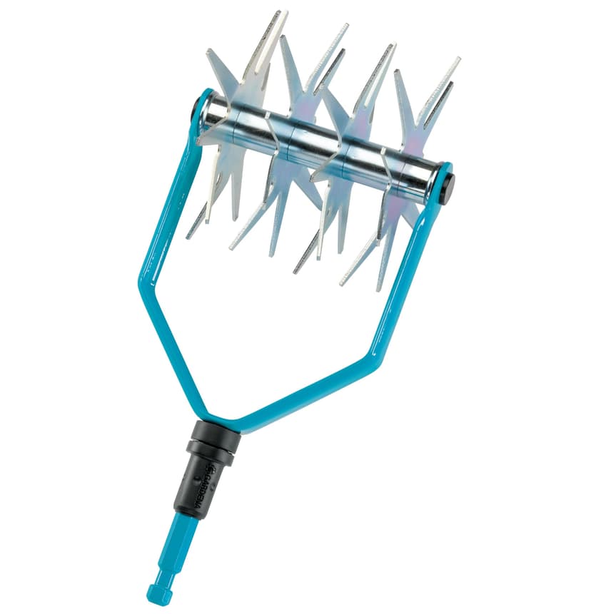 Gardena combisystem Star Tiller: Garden Tiller for Seed Preparation and Floor Locking, 14 cm working width, high quality high quality steel, thermoset coated, starcles galvanized (3196-20) - 2