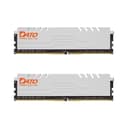 DATO 32GB RAM (16GBx2), DDR4 3200MHz with Heatsink, PC4-25600 CL16 1.35V 288-Pin Non-ECC UDIMM, Desktop Memory Module for Gaming, Extreme White - 1